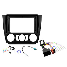 BMW 1 Series E81, E82, E87, E88 9" Perfect Fit Stereo Kit With Steering Controls (MANUAL AIR CON) BMW 1 Series E81, E82, E87, E88 9" Perfect Fit Stereo Kit With Steering Controls (MANUAL AIR CON)