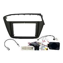 Hyundai i20 2nd Gen (2018-2020) 9" Perfect Fit Stereo Fitting Kit (With SWC / Camera Retention)
