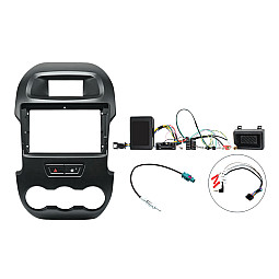 Ford Ranger (2012-2016) Perfect Fit 9" Stereo Fitting Kit with Steering Wheel Control Retention