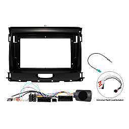 Ford Ranger XL (2016-2022) 9" Perfect Fit Stereo Fitting Kit with Steering Wheel Control Retention