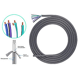 InCarTec RSC-8C5 Multi Core Speaker Cable 1mm2 (18 AWG), 4-Channel Speaker Wire and Remote Wire (6 Meters)