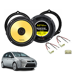 InCarTec SFK-FOR4-RCX65 Ford C-MAX 2003-2010 (6.5") Car Rear Door Recoil Coaxial Speaker Upgrade Fitting Kit