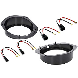 InCarTec SFKU-TSL01-130 Tesla (STANDARD AUDIO) 130mm Front Door Speaker Upgrade Fitting Kit