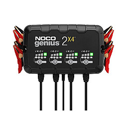 NOCO GENIUS2X4 Battery Maintainer + Battery Desulfator 4-Bank 8 Amp Smart Trickle Battery Charger