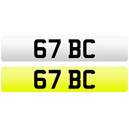 67 BC Dateless Cherished Private Number Plate 67 BC Dateless Cherished Private Number Plate