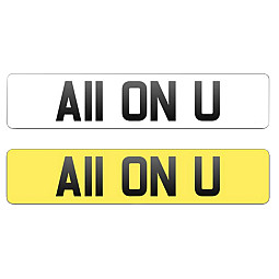 All ON U Cherished Private Number Plate All ON U Cherished Private Number Plate