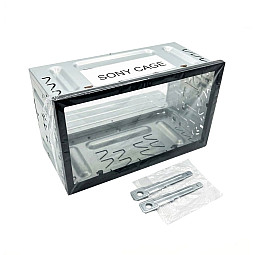 Sony Double DIN Metal Mounting Cage Trim & Keys Sony Double DIN Metal Mounting Cage Trim & Keys