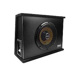 RECOIL LAS12 12" Shallow Active Powered Under Seat Amplified Subwoofer Remote Bass Control 600W
