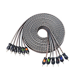 Recoil RCI617 Echo Series 17ft 6 Channel Twisted Pair OFC RCA Cable Recoil RCI617 Echo Series 17ft 6 Channel Twisted Pair OFC RCA Cable