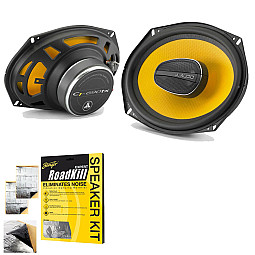 JL Audio C1-690tx 6" x 9" 3 Way Coaxial Car Speaker System With Sound Deadening Sheet