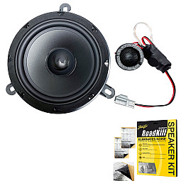 Phoenix Gold ZDSKV3 6.5″ (165mm) 2 Way Front Door Car Speaker Upgrade Kit For Volvo With Sound Proofing Deadening Sheet