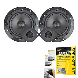 Volkswagen Caddy 2004-2015 6.5″ 2 Way Component Speaker Kit With Sound Proofing Deadening Sheet