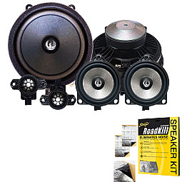 Phoenix Gold ZDSV1 6.5” 3-Way Component Car Front Door Speaker Kit For Volvo With Sound Proofing Deadening Sheet