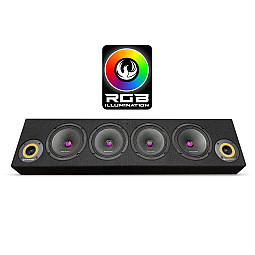 Phoenix Gold ZP65BOXRGB 4 x 6.5" Dual Ported SPL Box With RGB Lighting - 850 Watts (RMS) Phoenix Gold ZP65BOXRGB 4 x 6.5" Dual Ported SPL Box With RGB Lighting - 850 Watts (RMS)