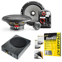 Focal 2-Way 6.5" Component Car Speakers With Amplified Bass Under Seat Active Subwoofer Packs Focal 2-Way 6.5" Component Car Speakers With Amplified Bass Under Seat Active Subwoofer Packs