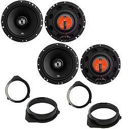 Audi A4 Avant 2001 - 2004 6.5" 16.5cm Front and Rear Door Speaker Upgrade Kit