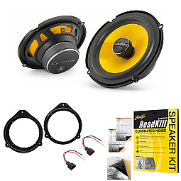 Audi A3, A4 JL Audio 6.5" 2 Way Car Front or Rear Door Speaker Upgrade Pack With Sound Deadening Sheet