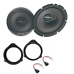 Audi A3, A4 Pioneer 16.5cm 165mm Front or Rear Car Door Speaker Upgrade Kit Audi A3, A4 Pioneer 16.5cm 165mm Front or Rear Car Door Speaker Upgrade Kit
