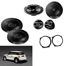 BMW Mini One / R53 / Pioneer 700 Watts Max Front & Rear Car Speaker Upgrade Kit