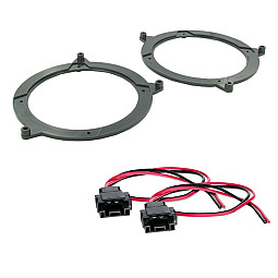 BMW 3 Series E46 1999 - 2005 130mm Front Door or Rear Shelf  Speaker Adaptor With Plugs BMW 3 Series E46 1999 - 2005 130mm Front Door or Rear Shelf  Speaker Adaptor With Plugs
