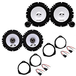 Fiat 500X 2014 onwards Car Front and Rear Door Speaker Upgrade Kit Fiat 500X 2014 onwards Car Front and Rear Door Speaker Upgrade Kit
