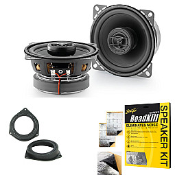 Fiat 500, Grande Punto, Qubo Focal 4" 2-Way Coaxial Car Speaker Upgrade Kit Fiat 500, Grande Punto, Qubo Focal 4" 2-Way Coaxial Car Speaker Upgrade Kit