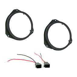 Fiat Ducato 2006 - 2021 Front Door 165mm Speaker Adaptor Rings / Wiring Kit Fiat Ducato 2006 - 2021 Front Door 165mm Speaker Adaptor Rings / Wiring Kit