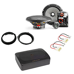 Ford Transit Custom 2012-2021 Focal Component Front Door Speaker With Compact Under Seat Subwoofer Pack