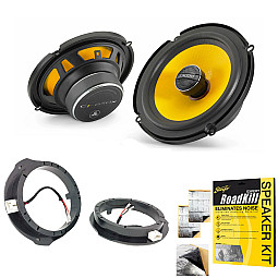 JL Audio 6.5" 2 Way Coaxial Front or Rear Door Speaker Upgrade Pack With Sound Deadening Sheet For Ford JL Audio 6.5" 2 Way Coaxial Front or Rear Door Speaker Upgrade Pack With Sound Deadening Sheet For Ford