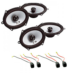 Ford Focus MK1 1998 - 2004 Alpine 5" x 7" 2-way Coaxial Front and Rear Speaker Upgrade Kit