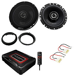 Ford Transit Custom 2012-2021 Kenwood 6.5" 2-Way Coaxial Car Front Door Speaker Under Seat Subwoofer Upgrade Pack
