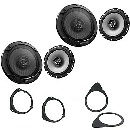 Fiat 500 2007 - 2014 Kenwood Front Door and Rear Side Panel 2-Way Coaxial Speaker Upgrade Kit Fiat 500 2007 - 2014 Kenwood Front Door and Rear Side Panel 2-Way Coaxial Speaker Upgrade Kit