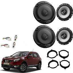Nissan Qashqai J10 2007 - 2012 Kenwood Front and Rear Door 2 Way Coaxial Speaker Upgrade Kit