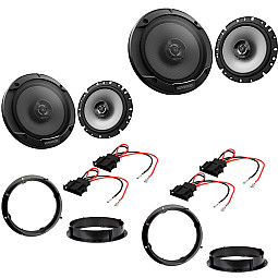 VW Golf MK 7 Kenwood Front and Rear Door Speaker Upgrade Kit with Wiring Adaptors