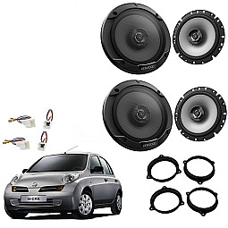 Nissan Micra K12 2003 - 2010 Kenwood Front and Rear Door 2 Way Coaxial Speaker Upgrade Kit Nissan Micra K12 2003 - 2010 Kenwood Front and Rear Door 2 Way Coaxial Speaker Upgrade Kit