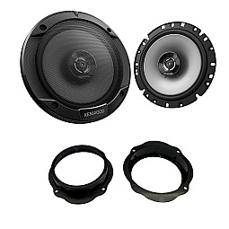 Ford Focus MKII 2004 - 2011 Kenwood 17cm Front Door 2-Way Coaxial Car Speaker Upgrade Kit