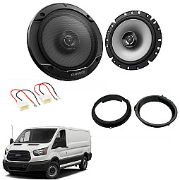 Ford Transit 4TH GEN 2013 - 2020 Kenwood Front Door 2-Way Coaxial Speaker Upgrade Kit