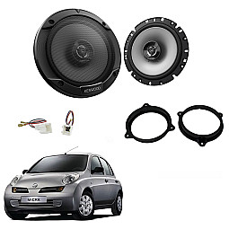 Nissan Micra K12 2003 - 2010 Kenwood Rear Door 2 Way Coaxial Speaker Upgrade Kit Nissan Micra K12 2003 - 2010 Kenwood Rear Door 2 Way Coaxial Speaker Upgrade Kit