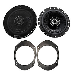 Kenwood 6.5" 2-Way Coaxial Car Front or Rear Door Speaker Upgrade Pack For Mazda