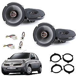 Nissan Micra K12 2003-2010 Infinity 6.5" 2 Way Shallow Fit Front and Rear Door Coaxial Speakers Upgrade Pack Nissan Micra K12 2003-2010 Infinity 6.5" 2 Way Shallow Fit Front and Rear Door Coaxial Speakers Upgrade Pack