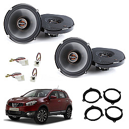 Nissan Qashqai J10 2007 - 2012 Infinity 6.5" 2 Way Shallow Fit Front and Rear Door Coaxial Speakers Upgrade Pack Nissan Qashqai J10 2007 - 2012 Infinity 6.5" 2 Way Shallow Fit Front and Rear Door Coaxial Speakers Upgrade Pack