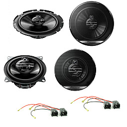 Peugeot 206 CC Pioneer Front Door & Rear Side Car Speakers Upgrade Kit