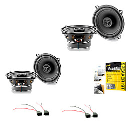 Renault Clio 2005 - 2012 Focal 2-way Coaxial Front and Rear Door Car Speaker Upgrade Kit Renault Clio 2005 - 2012 Focal 2-way Coaxial Front and Rear Door Car Speaker Upgrade Kit