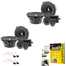 Renault Clio 2005 - 2012 Focal 2-Way Component Front and Rear Door Car Speaker Upgrade Kit Renault Clio 2005 - 2012 Focal 2-Way Component Front and Rear Door Car Speaker Upgrade Kit