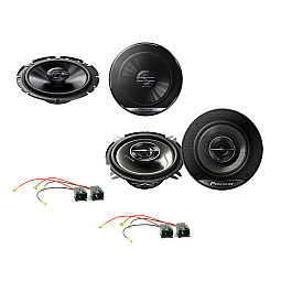 Peugeot 206CC Pioneer 4", 6.3/4" Front and Rear Speaker Upgrade Kit Peugeot 206CC Pioneer 4", 6.3/4" Front and Rear Speaker Upgrade Kit
