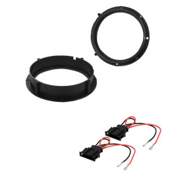Skoda Rapid 2012-2015 17cm Front / Rear Door Speakers Adaptor With Speaker Adaptor Plugs Skoda Rapid 2012-2015 17cm Front / Rear Door Speakers Adaptor With Speaker Adaptor Plugs