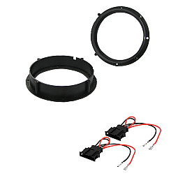 Pioneer TS-G1720F 6.5" Coaxial Speakers + Adapters For Skoda Superb Front Doors