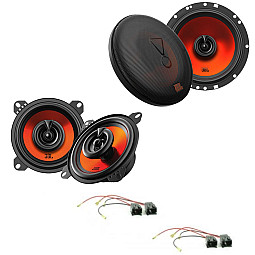 Peugeot 206CC 1998-2012 JBL 4", 6.5" Car Front and Rear Door Speaker Upgrade Pack