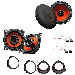 Vauxhall Corsa D 2 Door or 4 Door 2006-2014 JBL Car Front and Rear Door Speaker Upgrade Pack