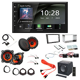 Vauxhall Corsa D (3 OR 5 DOOR) 2006 - 2014 Complete Wireless Carplay / Android Auto / Front + Rear Speakers / Subwoofer Kit